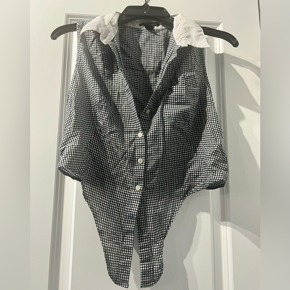 Preppy Plaid Crop Button Down